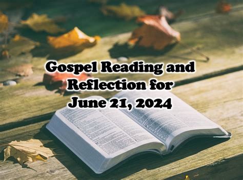 peoplaid|June 21 2024 Gospel Reading and Reflection .